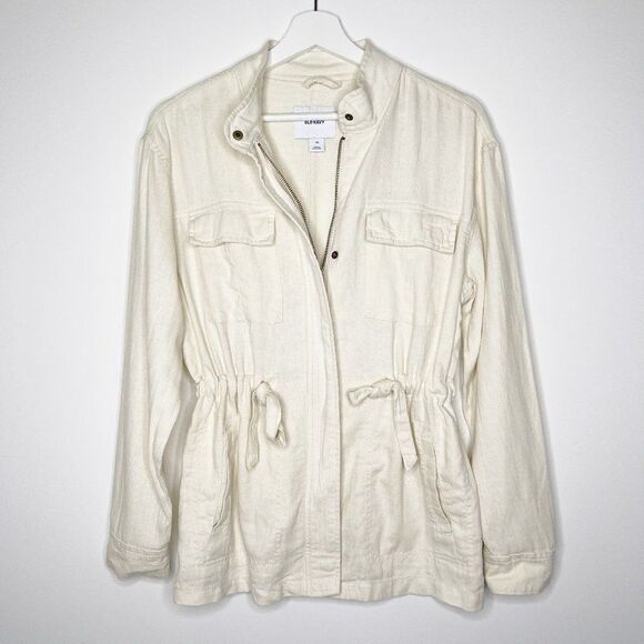 OLD NAVY Safari Utility Linen Blend Jacket - Picture 1 of 9